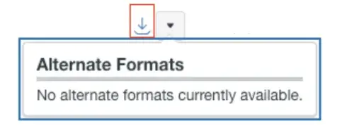 Alternate Format is not available for downloading